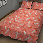 Cute Mushroom Pattern Print Quilt Bed Set
