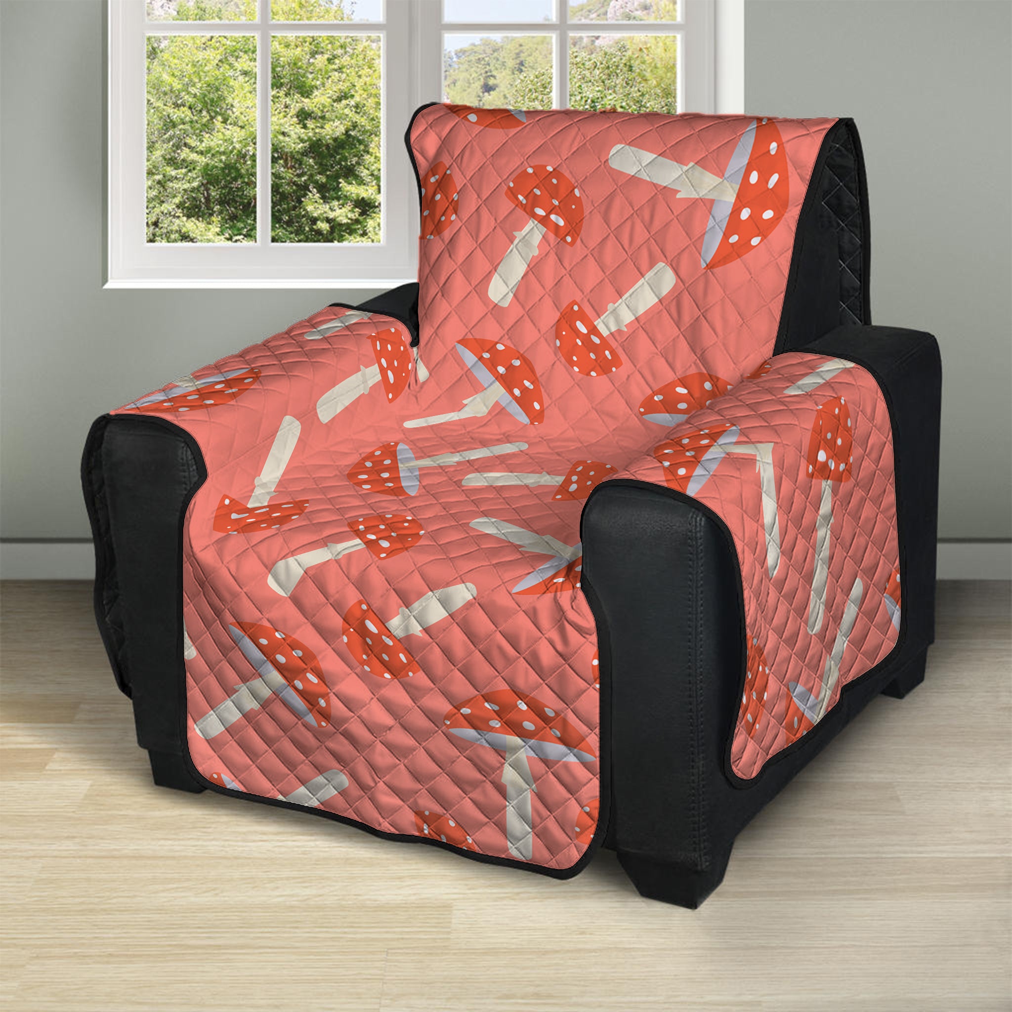 Cute Mushroom Pattern Print Recliner Protector