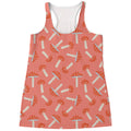 Cute Mushroom Pattern Print Women's Racerback Tank Top
