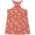 Cute Mushroom Pattern Print Women's Racerback Tank Top