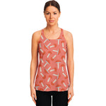 Cute Mushroom Pattern Print Women's Racerback Tank Top