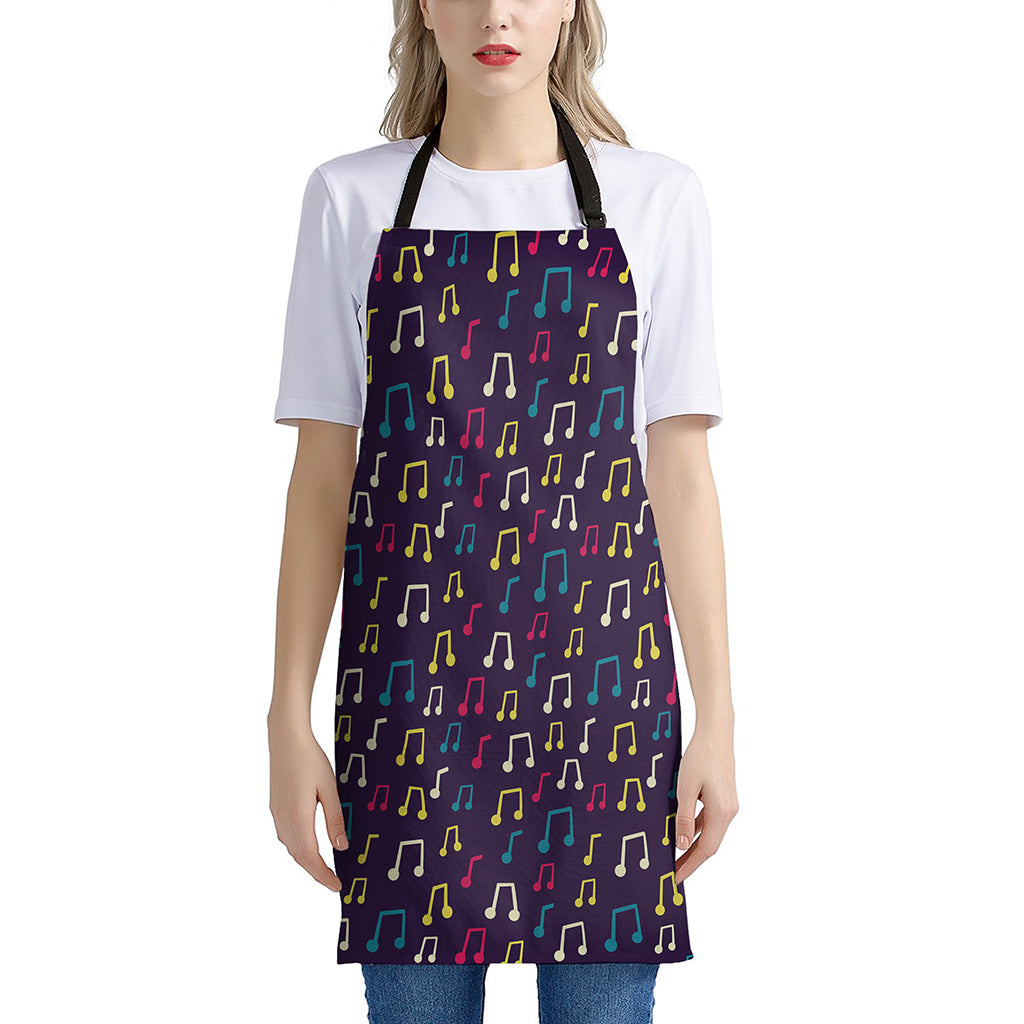 Cute Music Notes Pattern Print Apron