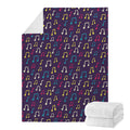 Cute Music Notes Pattern Print Blanket