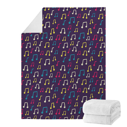 Cute Music Notes Pattern Print Blanket