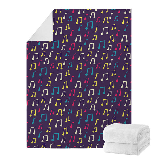Cute Music Notes Pattern Print Blanket