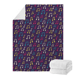 Cute Music Notes Pattern Print Blanket