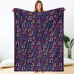 Cute Music Notes Pattern Print Blanket