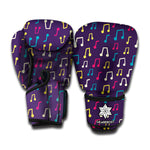 Cute Music Notes Pattern Print Boxing Gloves