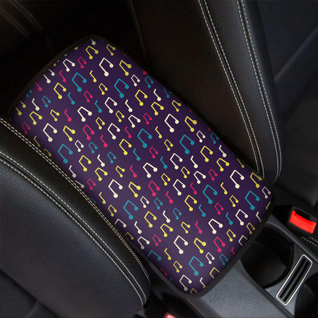 Cute Music Notes Pattern Print Car Center Console Cover