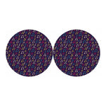 Cute Music Notes Pattern Print Car Coasters