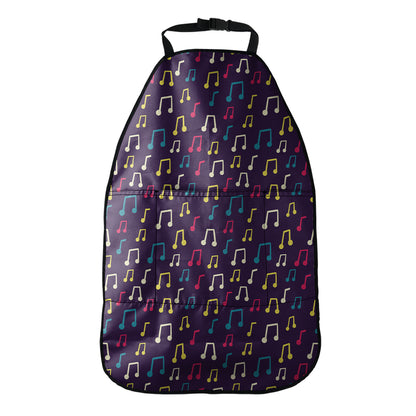 Cute Music Notes Pattern Print Car Seat Organizers