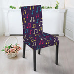 Cute Music Notes Pattern Print Dining Chair Slipcover