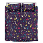 Cute Music Notes Pattern Print Duvet Cover Bedding Set