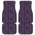 Cute Music Notes Pattern Print Front and Back Car Floor Mats