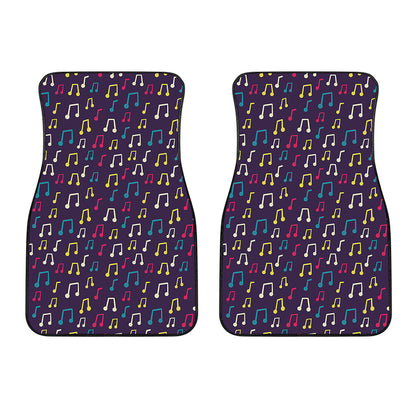 Cute Music Notes Pattern Print Front Car Floor Mats