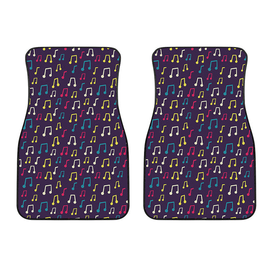 Cute Music Notes Pattern Print Front Car Floor Mats