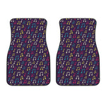 Cute Music Notes Pattern Print Front Car Floor Mats