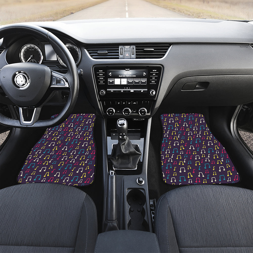 Cute Music Notes Pattern Print Front Car Floor Mats