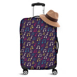 Cute Music Notes Pattern Print Luggage Cover