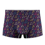 Cute Music Notes Pattern Print Men's Boxer Briefs