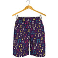 Cute Music Notes Pattern Print Men's Shorts