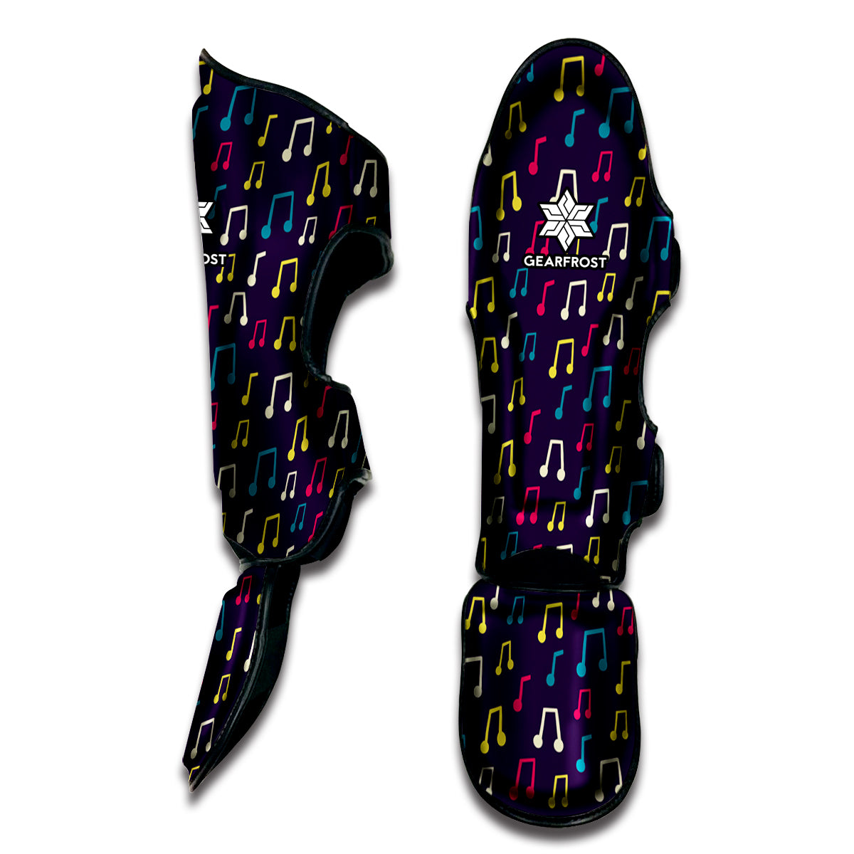 Cute Music Notes Pattern Print Muay Thai Shin Guard
