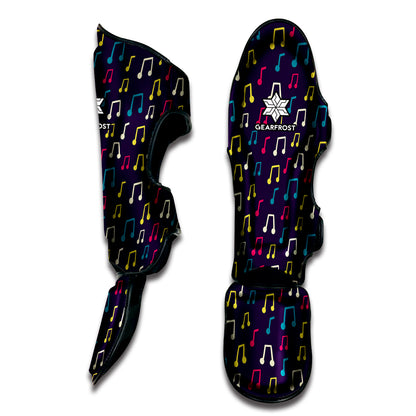 Cute Music Notes Pattern Print Muay Thai Shin Guard