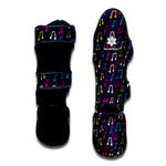 Cute Music Notes Pattern Print Muay Thai Shin Guard