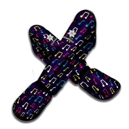 Cute Music Notes Pattern Print Muay Thai Shin Guard