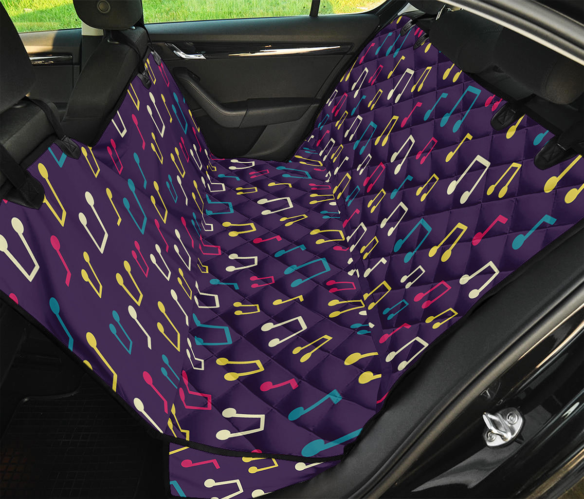 Cute Music Notes Pattern Print Pet Car Back Seat Cover