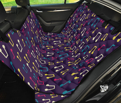 Cute Music Notes Pattern Print Pet Car Back Seat Cover