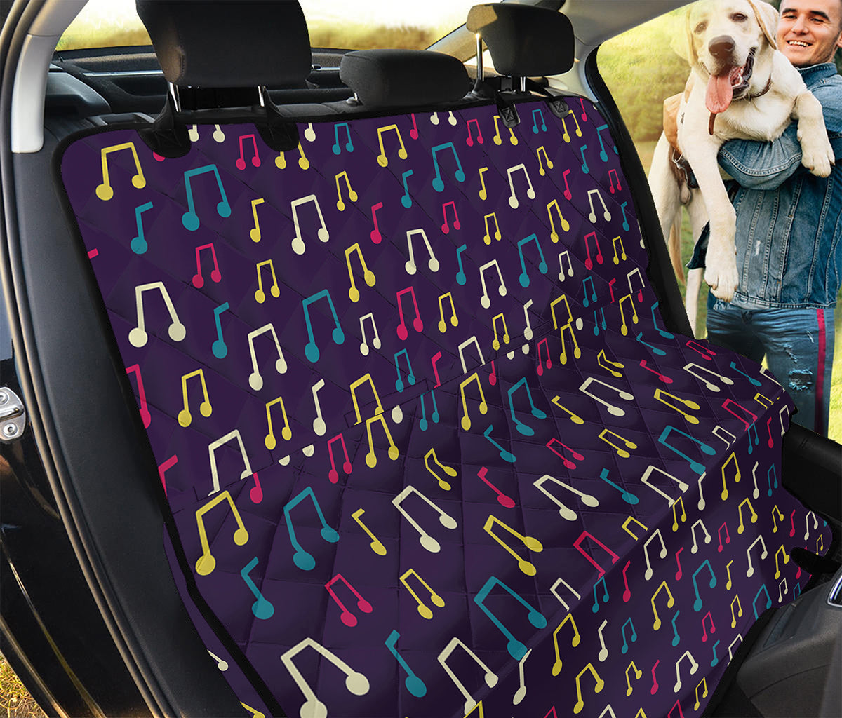Cute Music Notes Pattern Print Pet Car Back Seat Cover