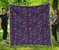 Cute Music Notes Pattern Print Quilt