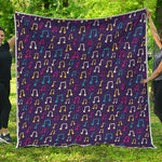 Cute Music Notes Pattern Print Quilt