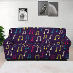 Cute Music Notes Pattern Print Sofa Cover