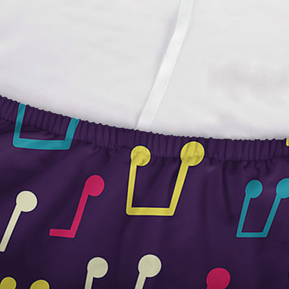 Cute Music Notes Pattern Print Sofa Cover