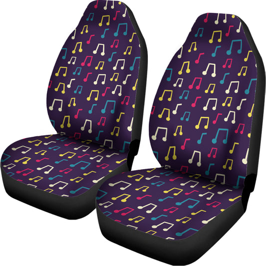 Cute Music Notes Pattern Print Universal Fit Car Seat Covers