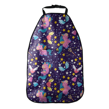 Cute Night Star Unicorn Pattern Print Car Seat Organizers