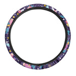 Cute Night Star Unicorn Pattern Print Car Steering Wheel Cover