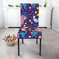 Cute Night Star Unicorn Pattern Print Dining Chair Slipcover