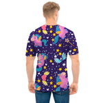 Cute Night Star Unicorn Pattern Print Men's T-Shirt