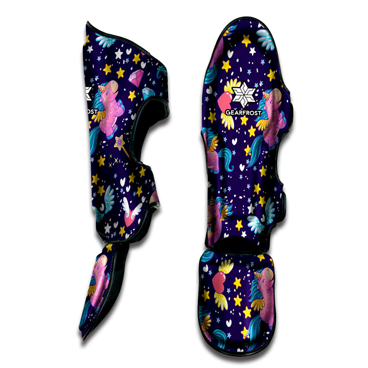 Cute Night Star Unicorn Pattern Print Muay Thai Shin Guard