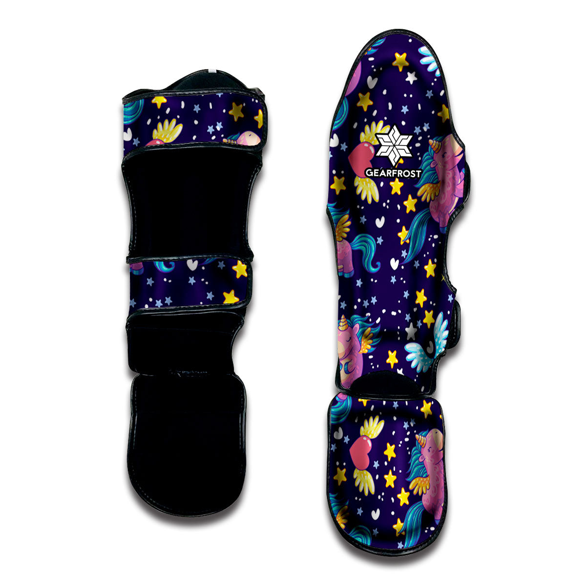 Cute Night Star Unicorn Pattern Print Muay Thai Shin Guard