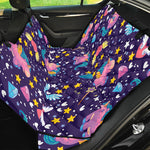 Cute Night Star Unicorn Pattern Print Pet Car Back Seat Cover