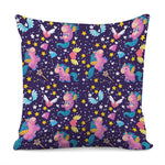 Cute Night Star Unicorn Pattern Print Pillow Cover