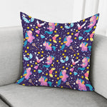 Cute Night Star Unicorn Pattern Print Pillow Cover