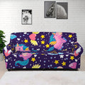Cute Night Star Unicorn Pattern Print Sofa Cover