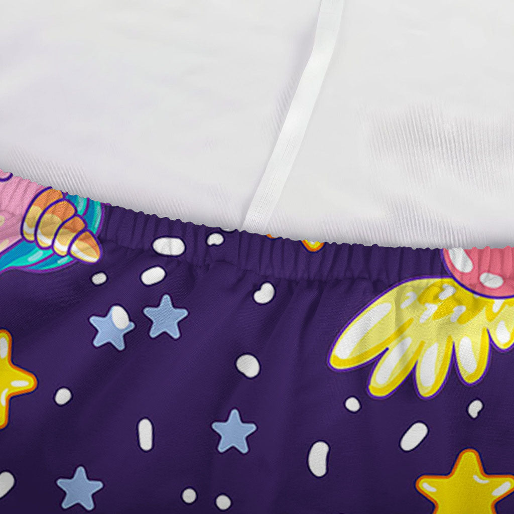 Cute Night Star Unicorn Pattern Print Sofa Cover