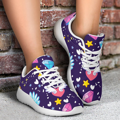 Cute Night Star Unicorn Pattern Print Sport Shoes GearFrost