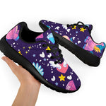 Cute Night Star Unicorn Pattern Print Sport Shoes GearFrost